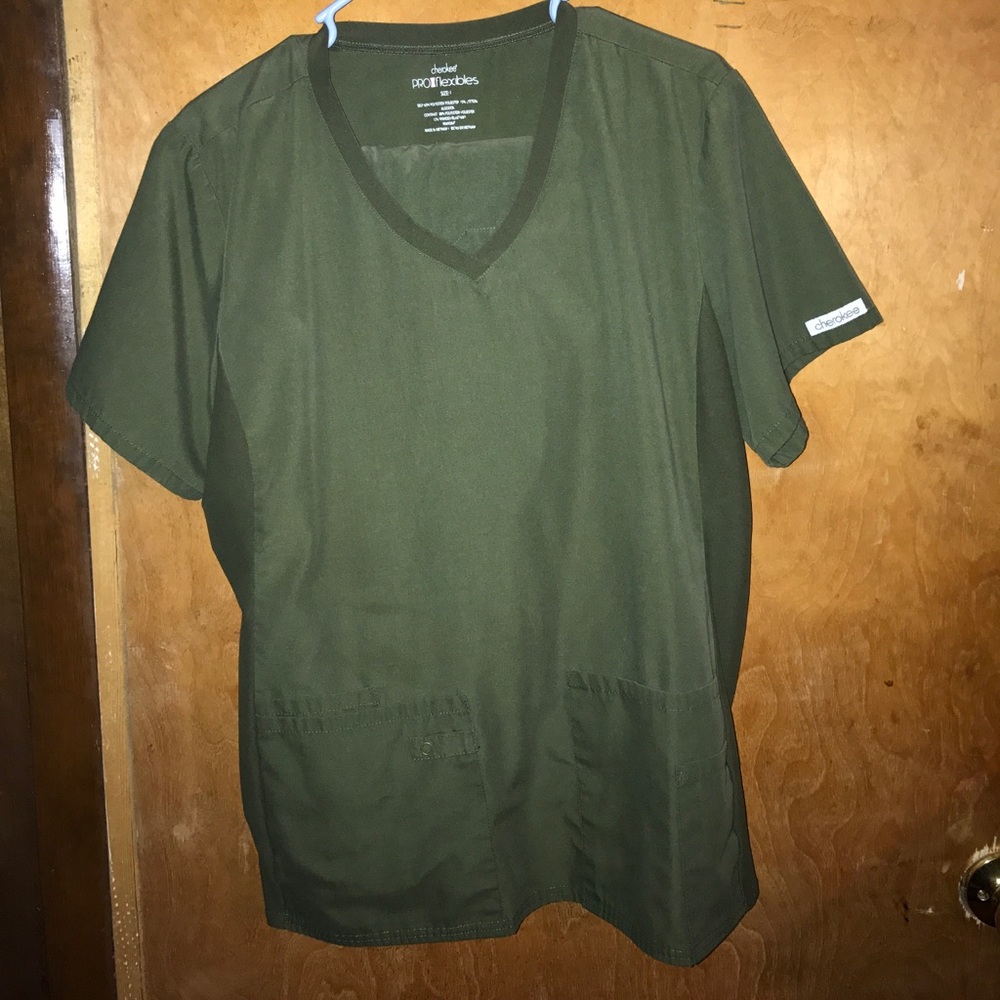 Large olive green Cherokee scrubs
