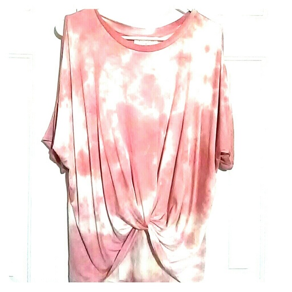 the line of style Tops - Brand new cold shoulder tye dye blouse.
