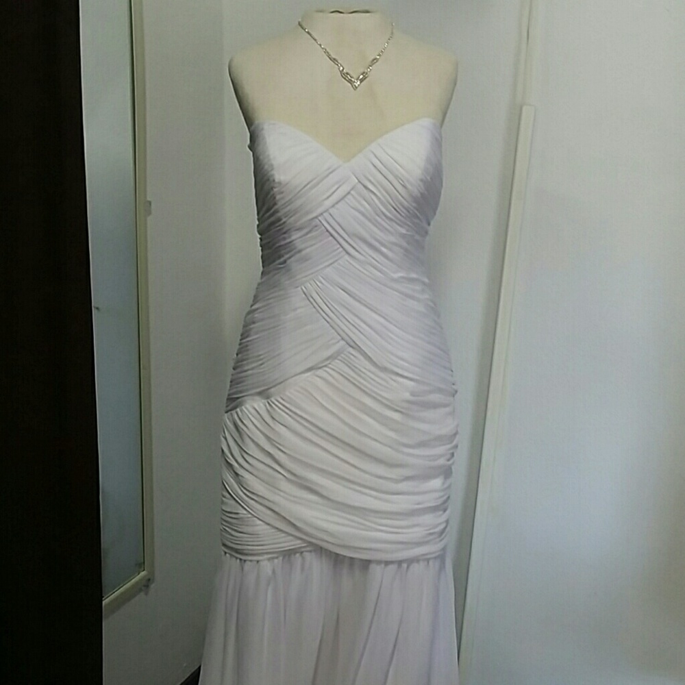 White Heart shape Wedding dress