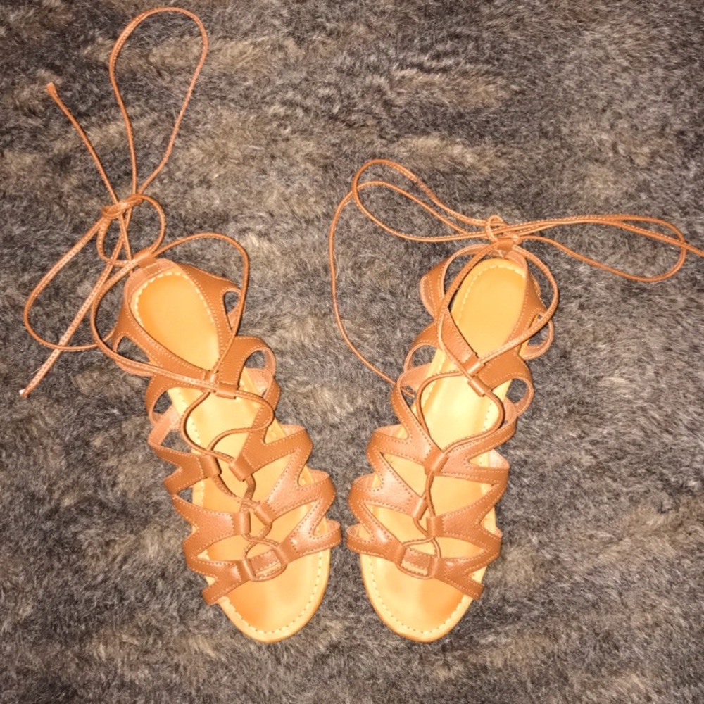 Lace up gladiator sandals