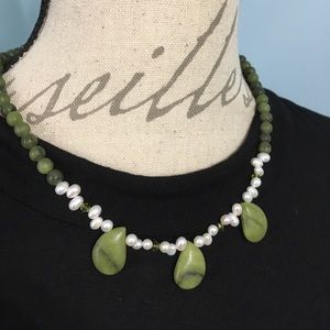 Natural stone necklace 17.5"