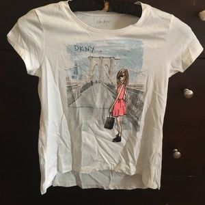 Girls DKNY hi low Tshirt