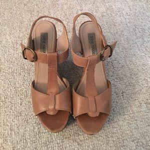 Steve Madden Brown Wood Wedges