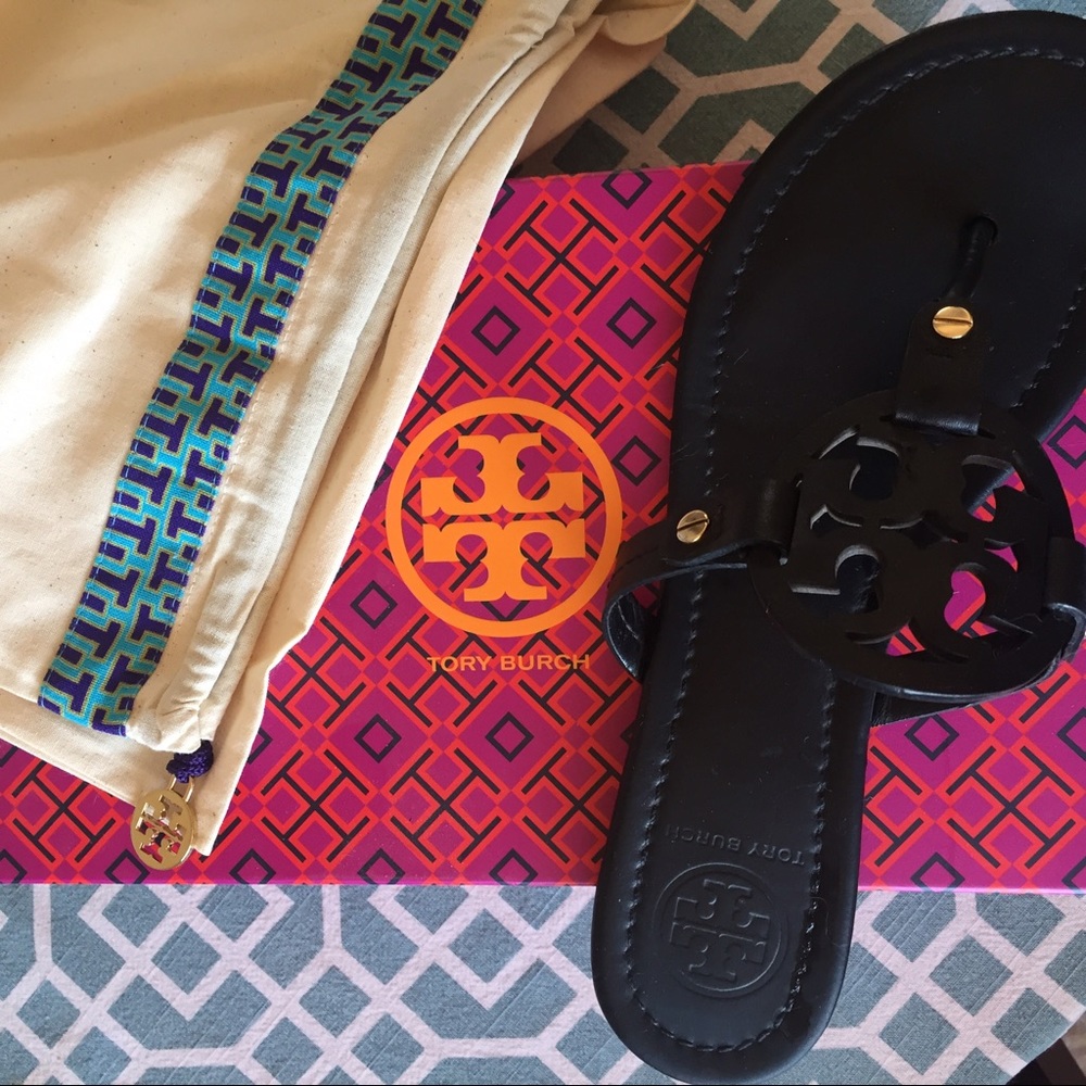 Black leather Miller Sandals