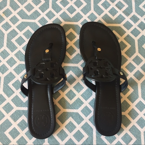 Black leather Miller Sandals - Picture 2 of 4