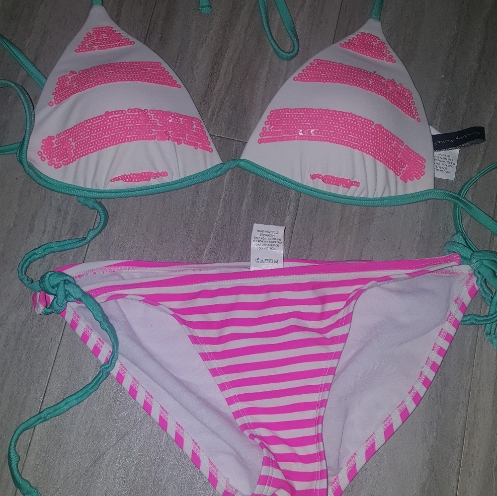 NWOT Striped Bikini