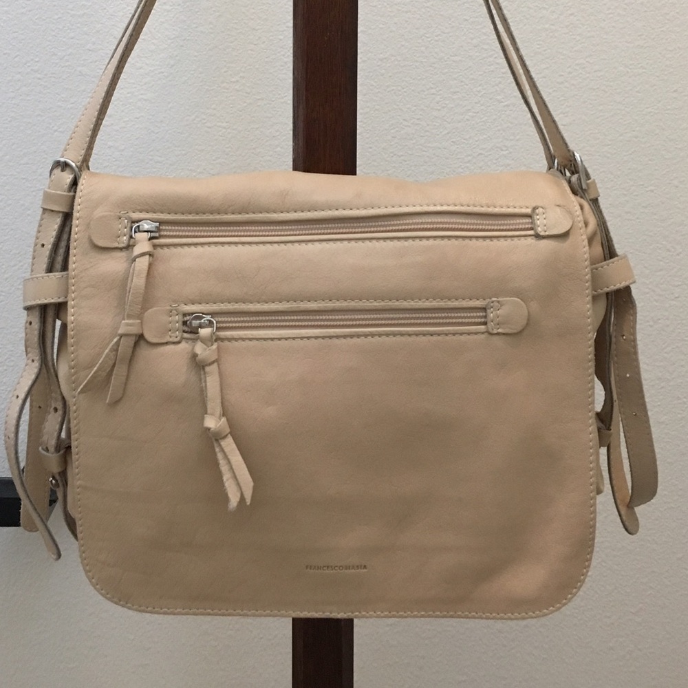 Natural Leather Messenger Bag by Francesco Biasia