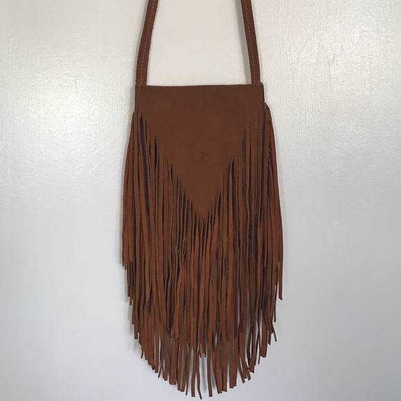 Handmade suede fringe bag - Picture 1 of 4
