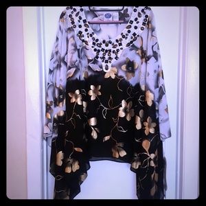 Beaded tunic by Diane Gilman