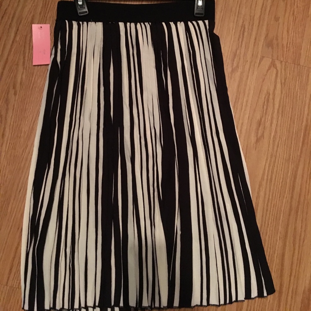 Black & White Pleated Skirt