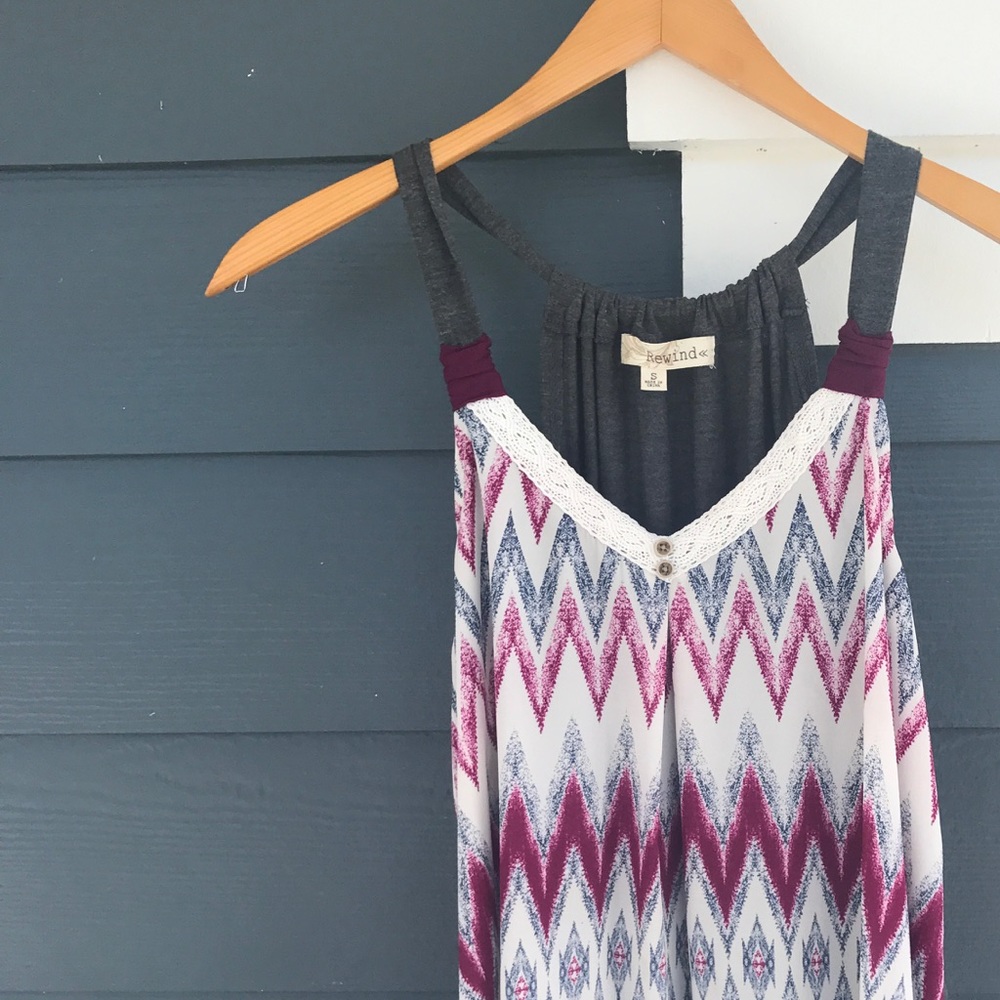 Chevron, Multicolored Tank top