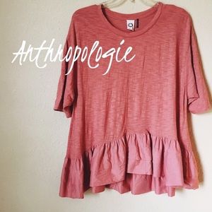 Anthropologie ruffled top
