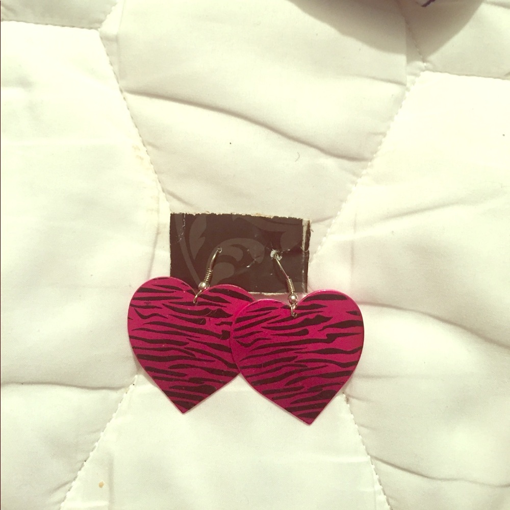 Claire's heart earrings