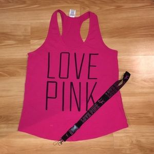 VS Pink tank top with matching lanyard💝💝