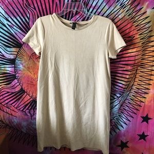 Suede t shirt dress