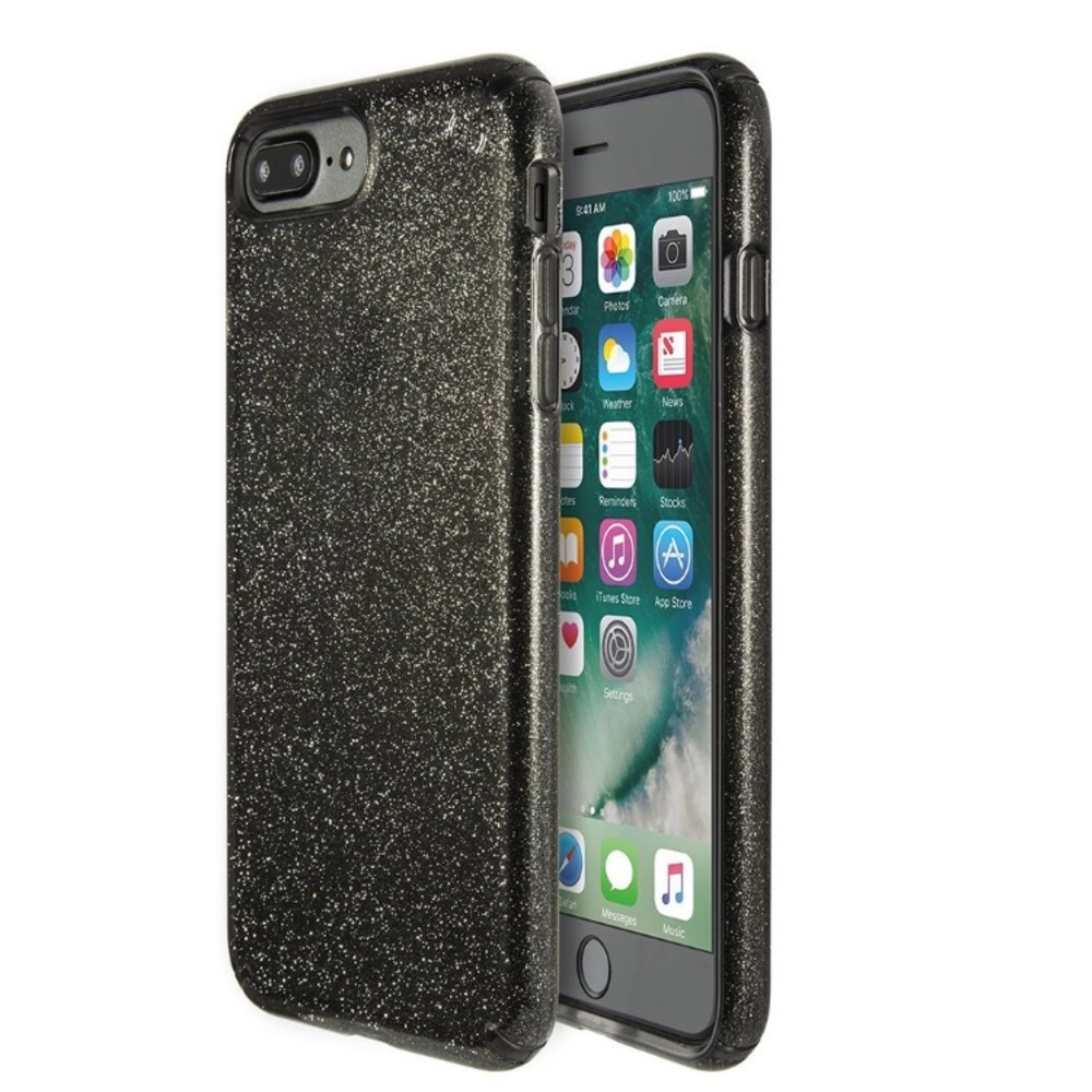 IPhone Speck 7 Plus  case. Black Glitter