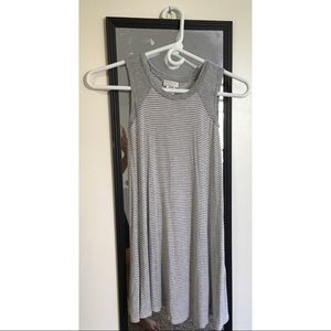 Grey & White Striped Dress