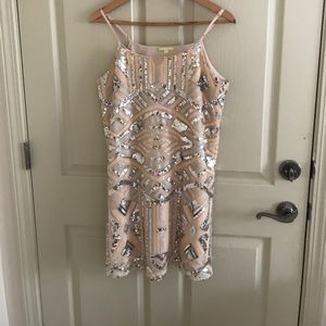 Gianni Bini Pink and Silver Sequin Dress! ♥️