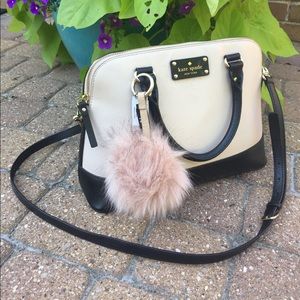 NWT Pink Fluffy Pom Keychain