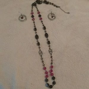 Lia Sophia brand necklace & earrings