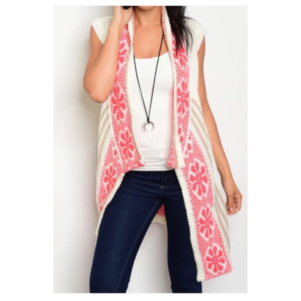 Ivory Coral Sweater