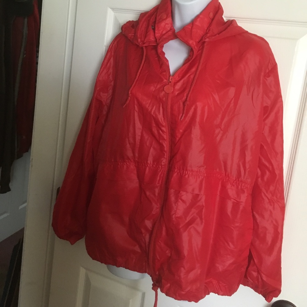 White Stag red wind breaker