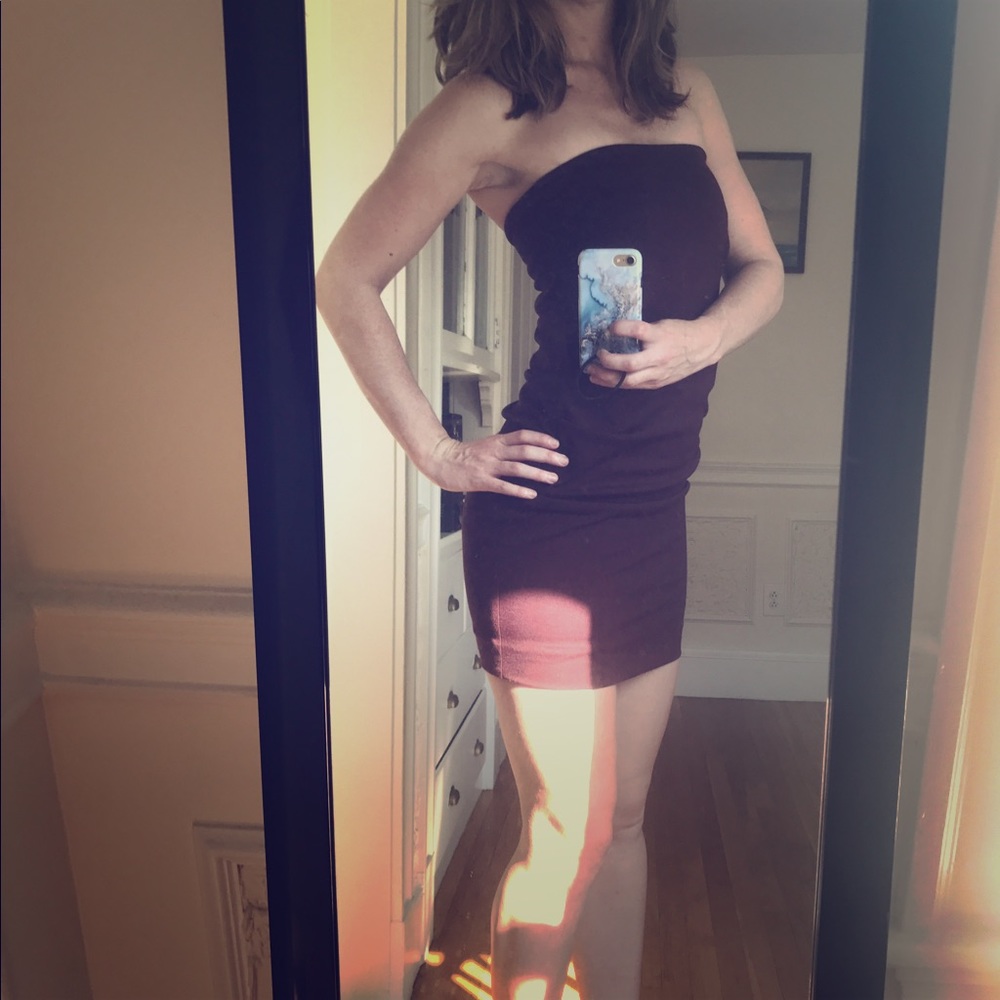 Nicole miller/artelier maroon sleeveless mini