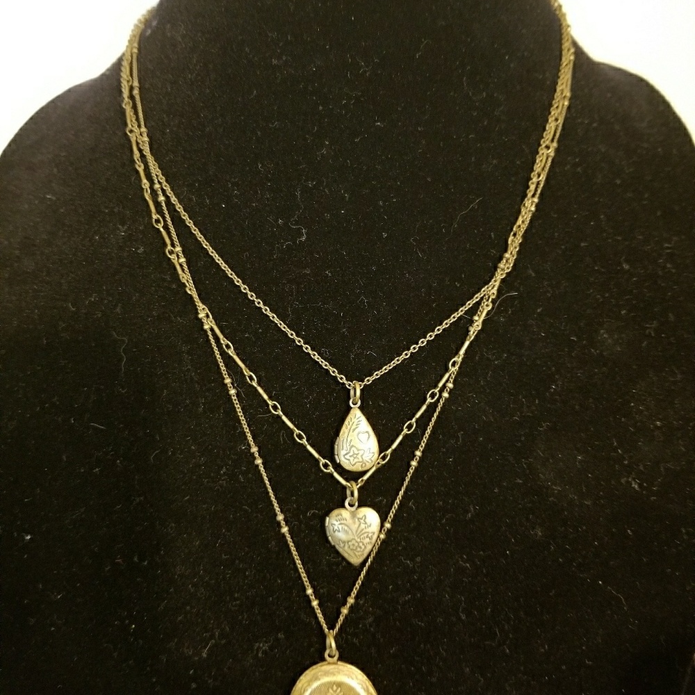 Multistrand Locket Necklace
