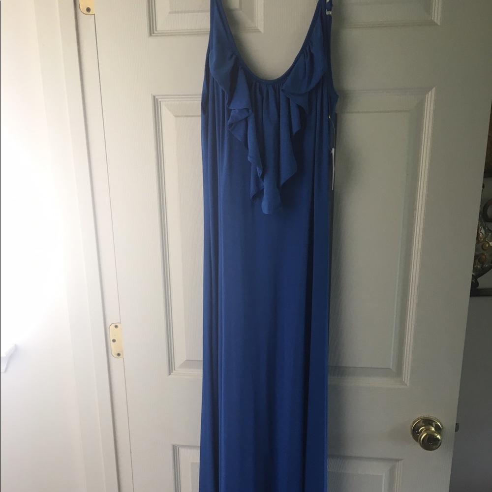 Blue lycra and spandex dress.