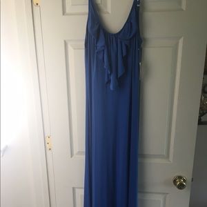 Blue lycra and spandex dress.