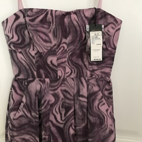 BCBGMAXAZRIA Strapless Printed Cocktail Dress - Picture 3 of 5