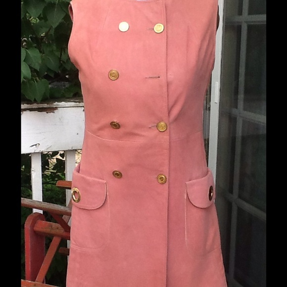 VTG 1960s SUEDED Leather Dress...FABULOUS - Picture 2 of 6
