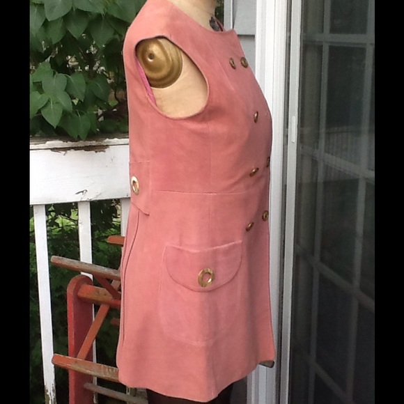 VTG 1960s SUEDED Leather Dress...FABULOUS - Picture 3 of 6