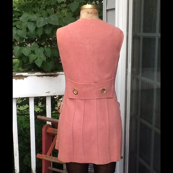 VTG 1960s SUEDED Leather Dress...FABULOUS - Picture 4 of 6