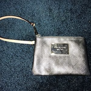Michael Kors MK Authentic Wristlet Gunmetal Gray