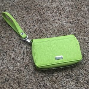 Thirty One Green Wallet & Wristlet Strap
