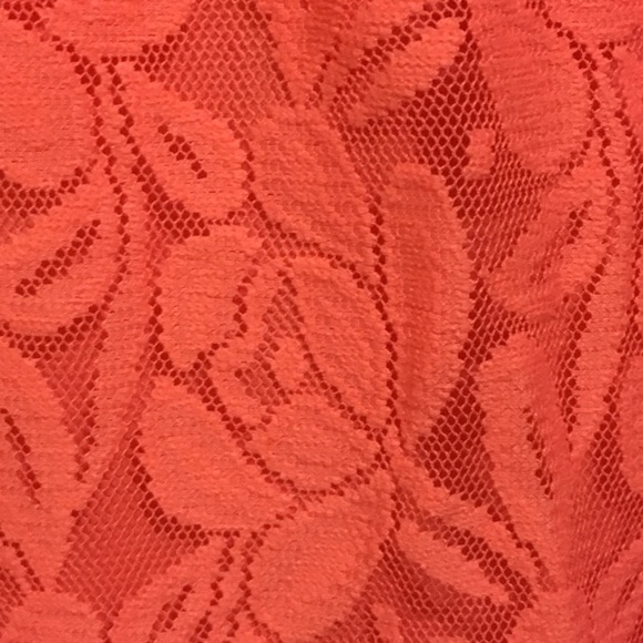 Coral Lace Detail Dress - Picture 4 of 6