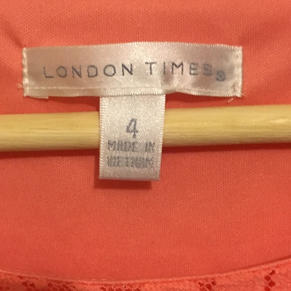 Coral Lace Detail Dress - Picture 6 of 6