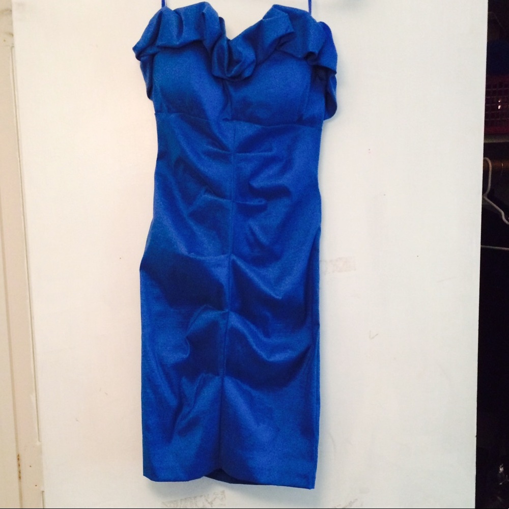 Royal Blue Strapless Dress