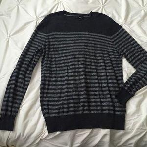 Mossimo Gray Black Striped Oversized Sweater