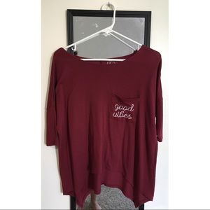 Flowy Burgundy Shirt