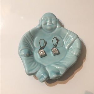 Square Gem Drop Givenchy Earrings