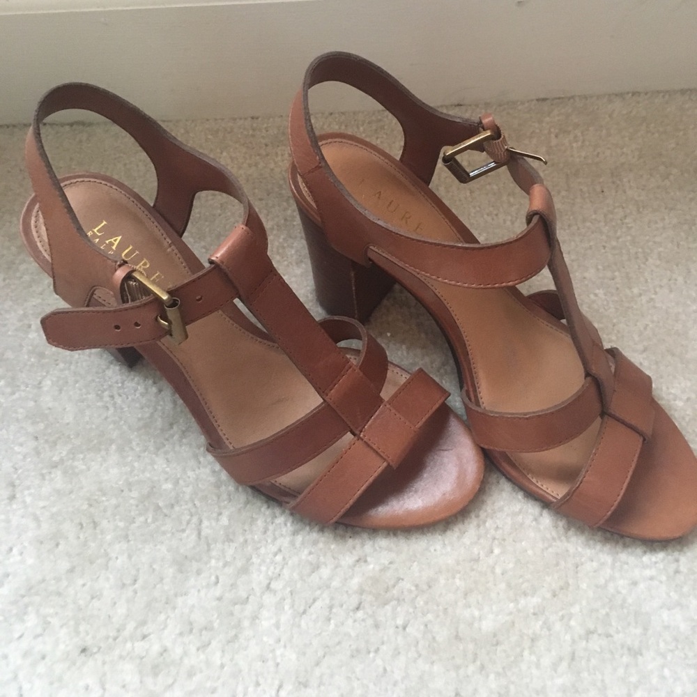 Ralph Lauren cognac sandals