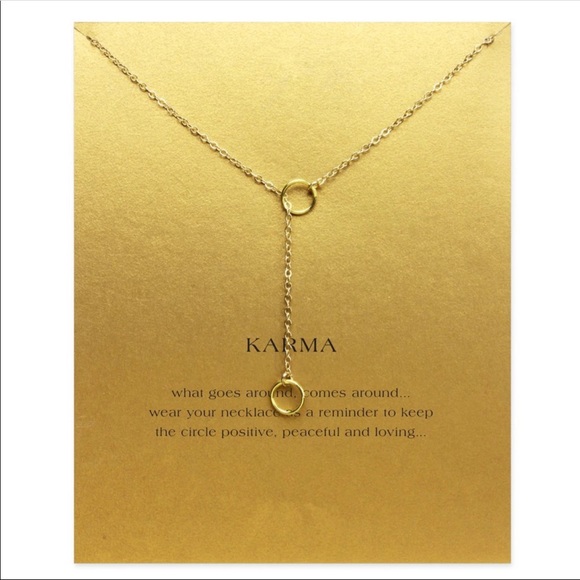 NWT KARMA Silver Dipped Circle Necklace - Picture 6 of 6