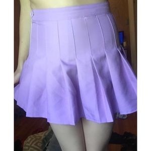 Pleated Lavender Kawaii Anime Pastel Skirt