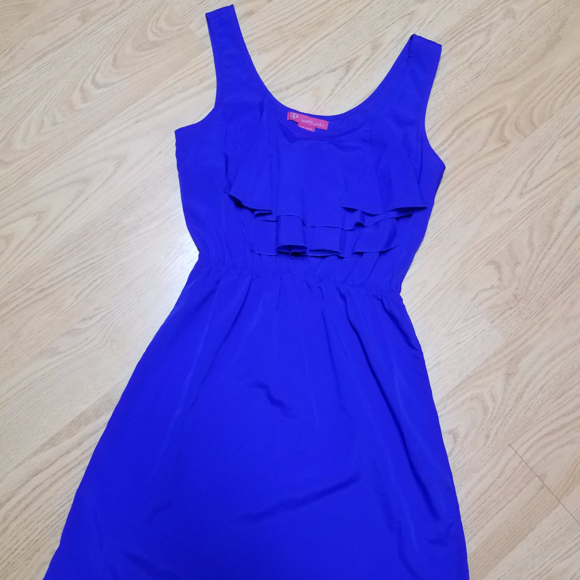 CLEAROUT ! Blue Ruffle Dress Size XS - Picture 1 of 5