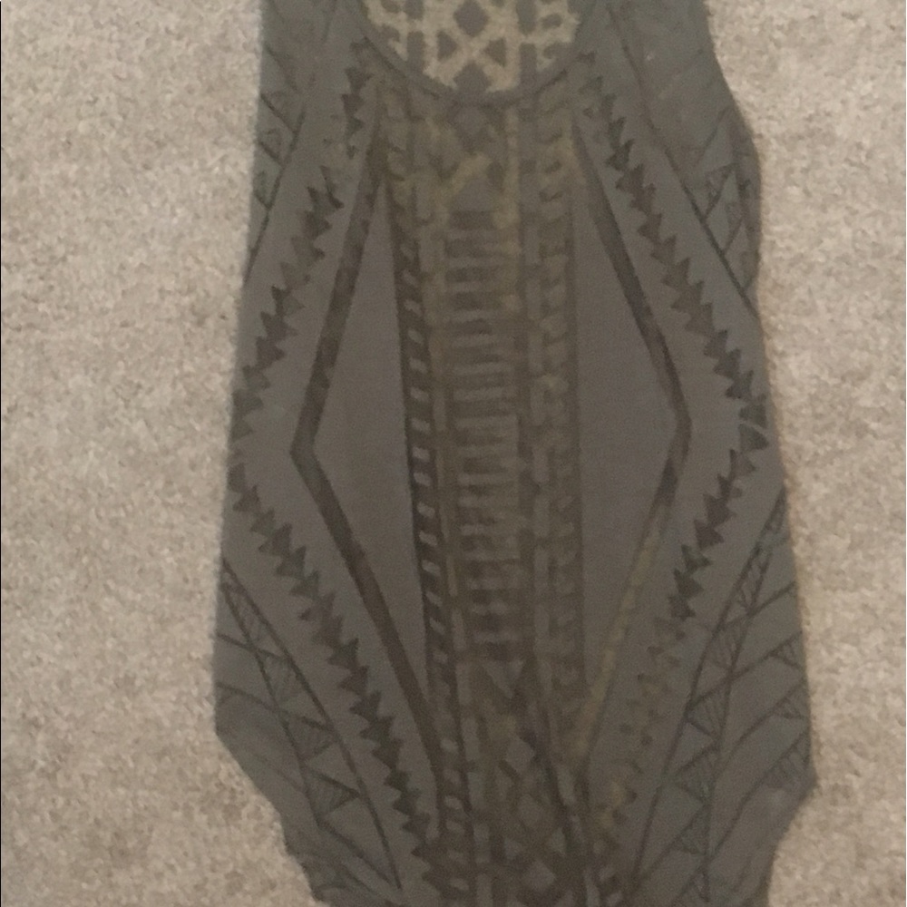 See through Aztec tank top