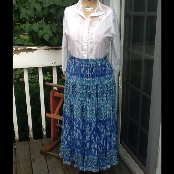 VTG Hippie Indian/INDIA Maxi Boho Festival Skirt - Picture 2 of 4