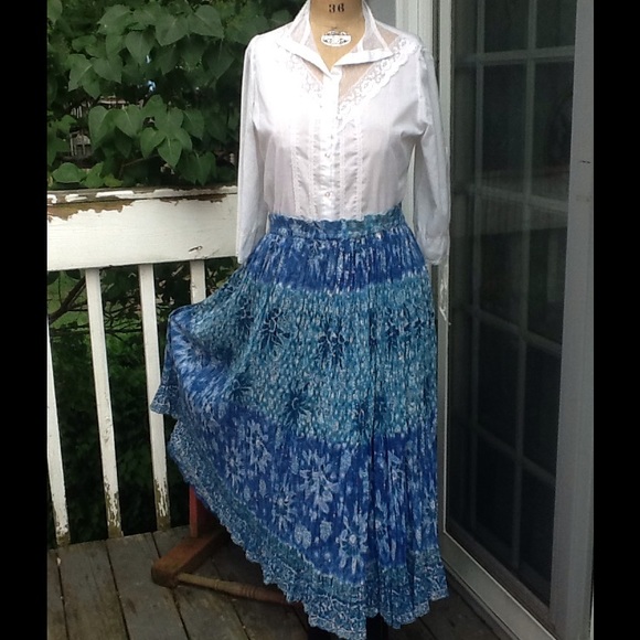 VTG Hippie Indian/INDIA Maxi Boho Festival Skirt - Picture 3 of 4