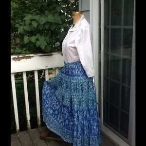 VTG Hippie Indian/INDIA Maxi Boho Festival Skirt